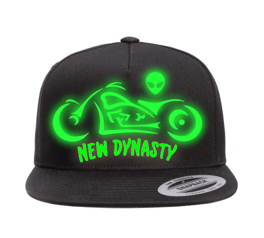 Glow In The Dark Biker Hat (Glow View)